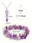 Collier Géométrique Rue Toutes Les Saisons Roulotté Fête Rétro Style Chaîne Colliers Cristal pour Femmes