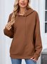 à Capuche Décontracté Plain Printemps / Automne Coton Micro-élasticité Coupe Régulière Régulier Trapèze Régulier pour Femmes