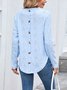 T-shirts Femmes Décontracté Plain Printemps / Automne Polyester Coupe Régulière Col Rond Régulier Trapèze Régulier