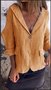 Micro-élasticité Col Montant Manches Longues Boutons Régulier Plain Blazer Boucle pour Femmes