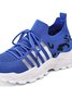 Chaussures Décontractées Urbain Toutes Les Saisons Zèbre Évidé Sportif & De Plein Air Talon Bas Tissu Caoutchouc Chaussures tissées à la mouche pour Femmes