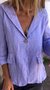 Micro-élasticité Col Montant Manches Longues Boutons Régulier Plain Blazer Boucle pour Femmes