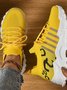 Chaussures Décontractées Urbain Toutes Les Saisons Zèbre Évidé Sportif & De Plein Air Talon Bas Tissu Caoutchouc Chaussures tissées à la mouche pour Femmes