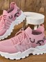 Chaussures Décontractées Urbain Toutes Les Saisons Zèbre Évidé Sportif & De Plein Air Talon Bas Tissu Caoutchouc Chaussures tissées à la mouche pour Femmes