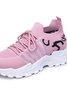 Chaussures Décontractées Urbain Toutes Les Saisons Zèbre Évidé Sportif & De Plein Air Talon Bas Tissu Caoutchouc Chaussures tissées à la mouche pour Femmes