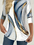 T-shirts Femmes Décontracté Abstrait Printemps / Automne Imprimé Quotidien Jersey Manches Longues Régulier Régulier