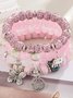 Bracelets Femmes de Style Occidental Abstrait Toutes Les Saisons Imprimé Quotidien multicouche Bracelet Céramique