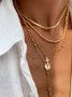 Collier Décontracté Plain Toutes Les Saisons Quotidien Métal Ensembles de couches pour Femmes
