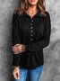 Sweat-shirts Femmes Urbain Plain Printemps / Automne Polyester Joint Fendu Col Montant Coupe Régulière Manches Longues Régulier