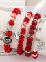 Bracelets Femmes de Style Occidental Abstrait Toutes Les Saisons Imprimé Quotidien multicouche Bracelet Céramique