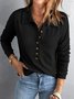 Sweat-shirts Femmes Urbain Plain Printemps / Automne Polyester Joint Fendu Col Montant Coupe Régulière Manches Longues Régulier
