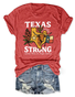 T-shirts Femmes Été Simple Lettres de texte Coton Micro-élasticité Manches Courtes Col Rond Régulier Régulier