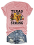 T-shirts Femmes Été Simple Lettres de texte Coton Micro-élasticité Manches Courtes Col Rond Régulier Régulier