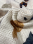 Cardigans Rétro Printemps / Automne Chien Tricoté Micro-élasticité Vacances Manches Longues Col Rond Régulier pour Femmes