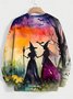 Sweat-shirts Simple Printemps / Automne Toussaint Naturel Fête Ample Manches Longues Col Rond Régulier pour Femmes