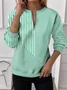 Sweat-shirts Femmes Géométrique Simple Printemps / Automne Quotidien Ample Col Rond Droit Régulier T.-N.-L.