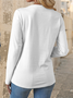T-shirts Simple Floral Printemps / Automne Faire la navette Ample Manches Longues Col Rond Régulier Droit pour Femmes