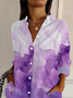 Chemises Décontracté Abstrait Printemps / Automne Polyester Aucune élasticité Manches Longues Droit Boucle Col de Chemise pour Femmes