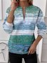 Sweat-shirts Femmes Rayé Simple Printemps / Automne Polyester Micro-élasticité Ample Col Rond Régulier T.-N.-L.