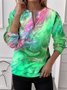 Sweat-shirts Femmes Simple Ombre Printemps / Automne Polyester Ample Régulier Droit Régulier T.-N.-L.
