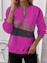 Sweat-shirts Géométrique Décontracté Printemps / Automne Polyester Micro-élasticité Faire la navette Régulier Droit Régulier pour Femmes
