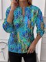Sweat-shirts Femmes Géométrique Simple Printemps / Automne Polyester Naturel Micro-élasticité Domestique Col Rond Régulier