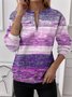 Sweat-shirts Femmes Rayé Simple Printemps / Automne Polyester Micro-élasticité Ample Col Rond Régulier T.-N.-L.