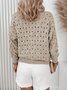 Pulls Décontracté Plain Printemps / Automne Micro-élasticité Quotidien Coupe Régulière Manches Longues Régulier Trapèze pour Femmes