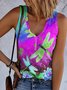 Top Débardeur Tops Décontracté Libellule Été Polyester Quotidien Coupe Régulière Régulier Trapèze Régulier pour Femmes