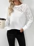 Sweat-shirts Décontracté Floral Printemps / Automne Quotidien Coupe Régulière Manches Longues Col Rond Régulier Trapèze pour Femmes