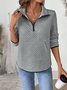 Sweat-shirts Décontracté Plain Printemps / Automne Micro-élasticité Quotidien Manches Longues Régulier Trapèze Régulier pour Femmes