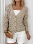 Pulls Décontracté Plain Printemps / Automne Micro-élasticité Quotidien Coupe Régulière Manches Longues Régulier Trapèze pour Femmes