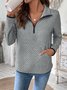 Sweat-shirts Décontracté Plain Printemps / Automne Micro-élasticité Quotidien Manches Longues Régulier Trapèze Régulier pour Femmes