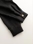 Deux Pièces Ensembles Femmes Urbain Plain Printemps / Automne Joint Fendu Micro-élasticité Manches Longues Top Avec Pantalons Droit Régulier