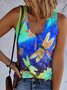 Top Débardeur Tops Décontracté Libellule Été Polyester Quotidien Coupe Régulière Régulier Trapèze Régulier pour Femmes