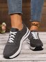Chaussures Décontractées Décontracté Plain Toutes Les Saisons Mocassin Talon Bas Bout Rond Caoutchouc à Lacets Cortez pour Femmes