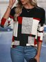 Sweat-shirts Bloc de Couleur Boho Printemps / Automne Coton Micro-élasticité Coupe Régulière Régulier Droit Régulier pour Femmes