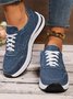 Chaussures Décontractées Décontracté Plain Toutes Les Saisons Mocassin Talon Bas Bout Rond Caoutchouc à Lacets Cortez pour Femmes