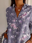 Chemises Décontracté Floral Printemps / Automne Quotidien Ample Boucle Régulier Manches régulières Col de Chemise pour Femmes