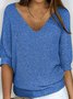 Tricoté Tops Décontracté Plain Printemps / Automne Acrylique Micro-élasticité Domestique Coupe Régulière Régulier Droit pour Femmes