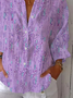 Chemises Femmes Décontracté Abstrait Printemps / Automne Polyester Aucune élasticité Quotidien Ample Droit Col de Chemise