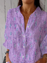 Chemises Femmes Décontracté Abstrait Printemps / Automne Polyester Aucune élasticité Quotidien Ample Droit Col de Chemise