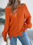Pulls Femmes Décontracté Plain Printemps / Automne Une Épaule Dénudée Micro-élasticité Coupe Régulière Manches Longues Trapèze Régulier