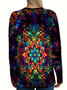 T-shirts Décontracté Abstrait Printemps / Automne Imprimé Jersey Manches Longues Col Rond Régulier Régulier pour Femmes