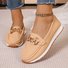 Chaussures Décontractées Femmes Rétro Plain Toutes Les Saisons Quotidien à Enfiler Bout Fermé PU Caoutchouc à Enfiler
