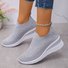 Chaussures Décontractées Femmes Décontracté Plain Toutes Les Saisons Quotidien Coton à Enfiler Talon de Bloc Caoutchouc à Enfiler