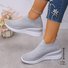 Chaussures Décontractées Femmes Décontracté Plain Toutes Les Saisons Quotidien Coton à Enfiler Talon de Bloc Caoutchouc à Enfiler