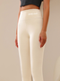 Pantalons De Yoga Simple Plain Toutes Les Saisons Coupe Régulière Taille Moyenne Pantalon coupe slim Droit Régulier Élasticité moyenne pour Femmes