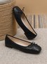 Ballet Chaussures Femmes Décontracté Plain Toutes Les Saisons Ballet Cuir Cuir à Talon Plat Caoutchouc à Enfiler