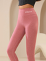 Pantalons De Yoga Simple Plain Toutes Les Saisons Coupe Régulière Taille Moyenne Pantalon coupe slim Droit Régulier Élasticité moyenne pour Femmes